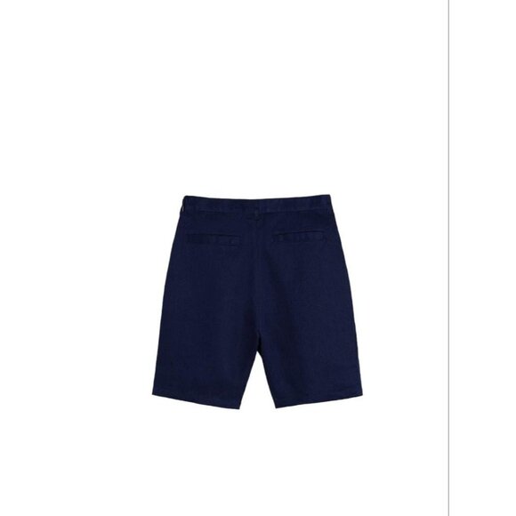 ZARA LINEN TEXTURED BERMUDA SHORTS BLUE SIZE 31 9909/456/405 - Picture 2 of 4